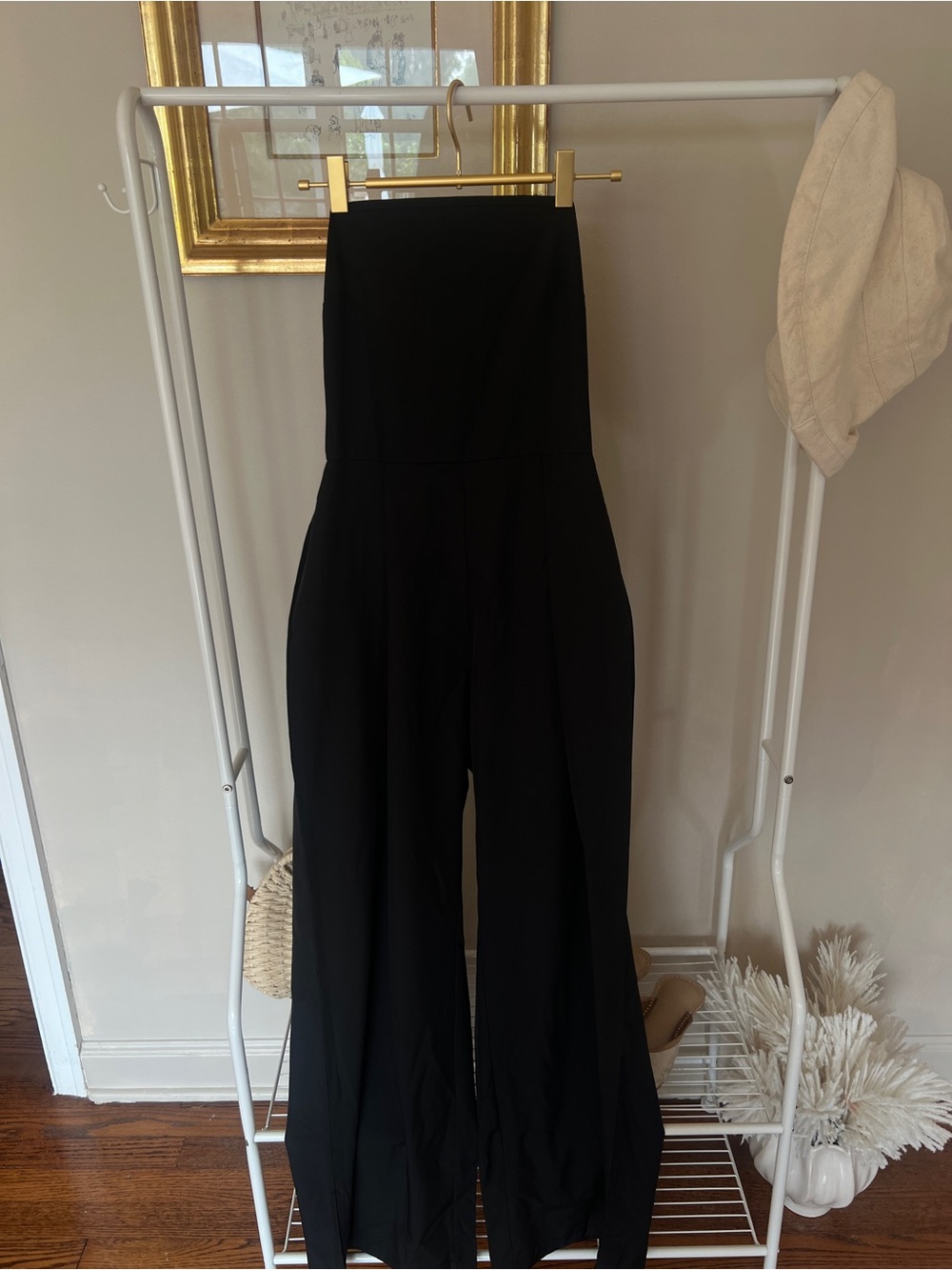 Strapless Black Wide-Leg Jumpsuit